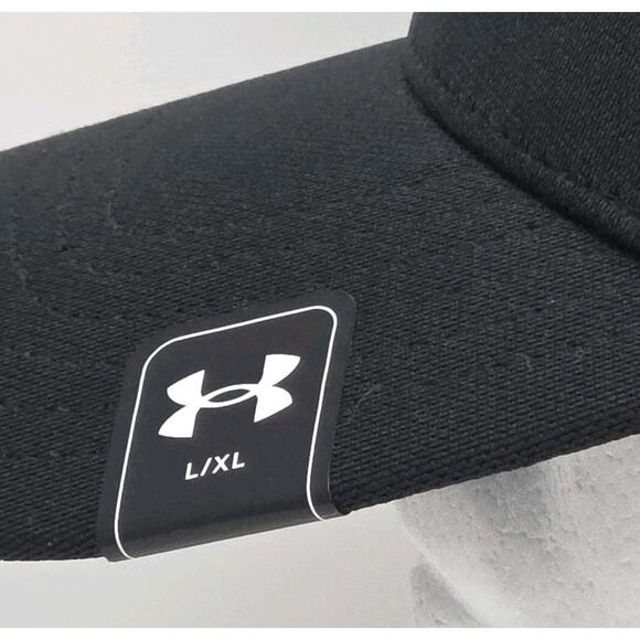 Under Armour Greens At Beaumont Fitted Stretch Black Golf Hat Cap L XL NWT PGA‎ - Picture 5 of 13